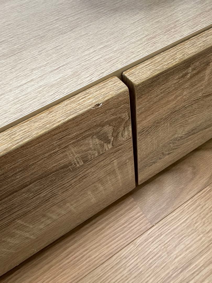 【引き取り限定】木製ダブルベッドフレーム 棚付きベッドフレーム　ニトリ