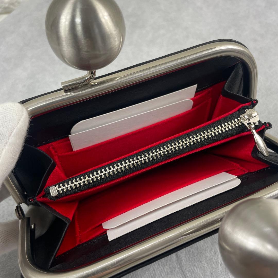 KAWA-KAWA/カワカワ、がま口財布、牛革、ブラック、日本製