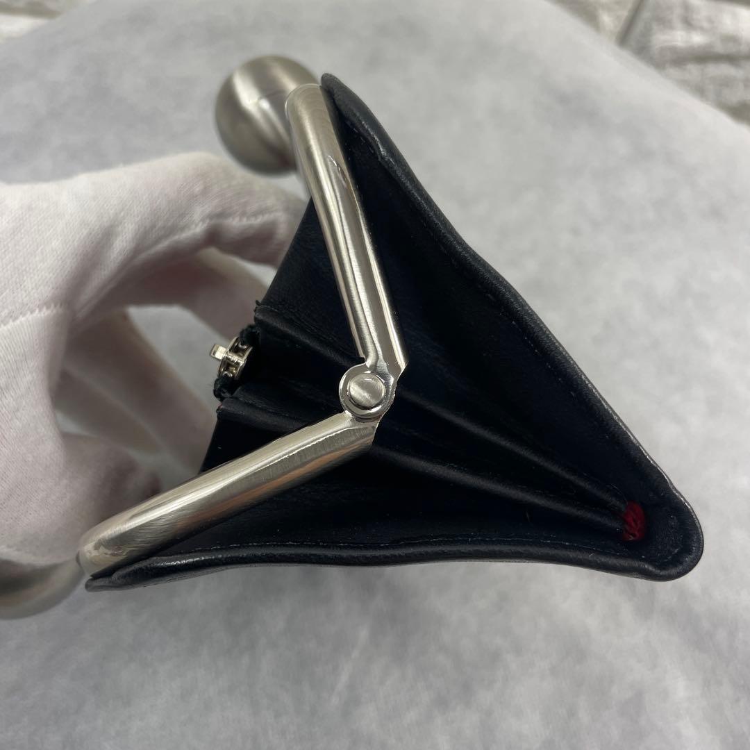 KAWA-KAWA/カワカワ、がま口財布、牛革、ブラック、日本製