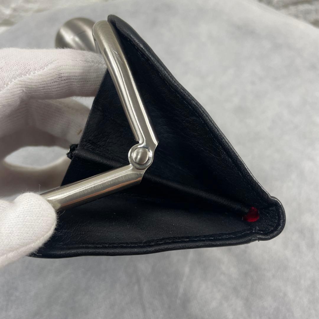 KAWA-KAWA/カワカワ、がま口財布、牛革、ブラック、日本製