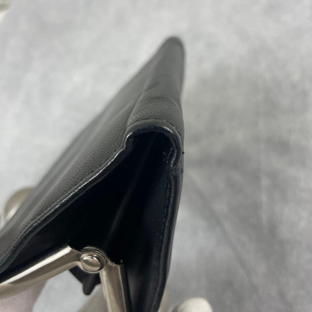 KAWA-KAWA/カワカワ、がま口財布、牛革、ブラック、日本製