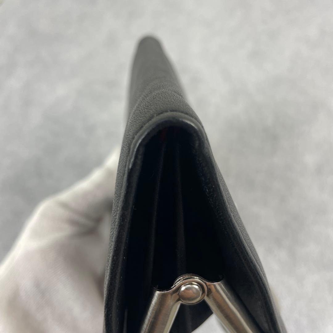 KAWA-KAWA/カワカワ、がま口財布、牛革、ブラック、日本製