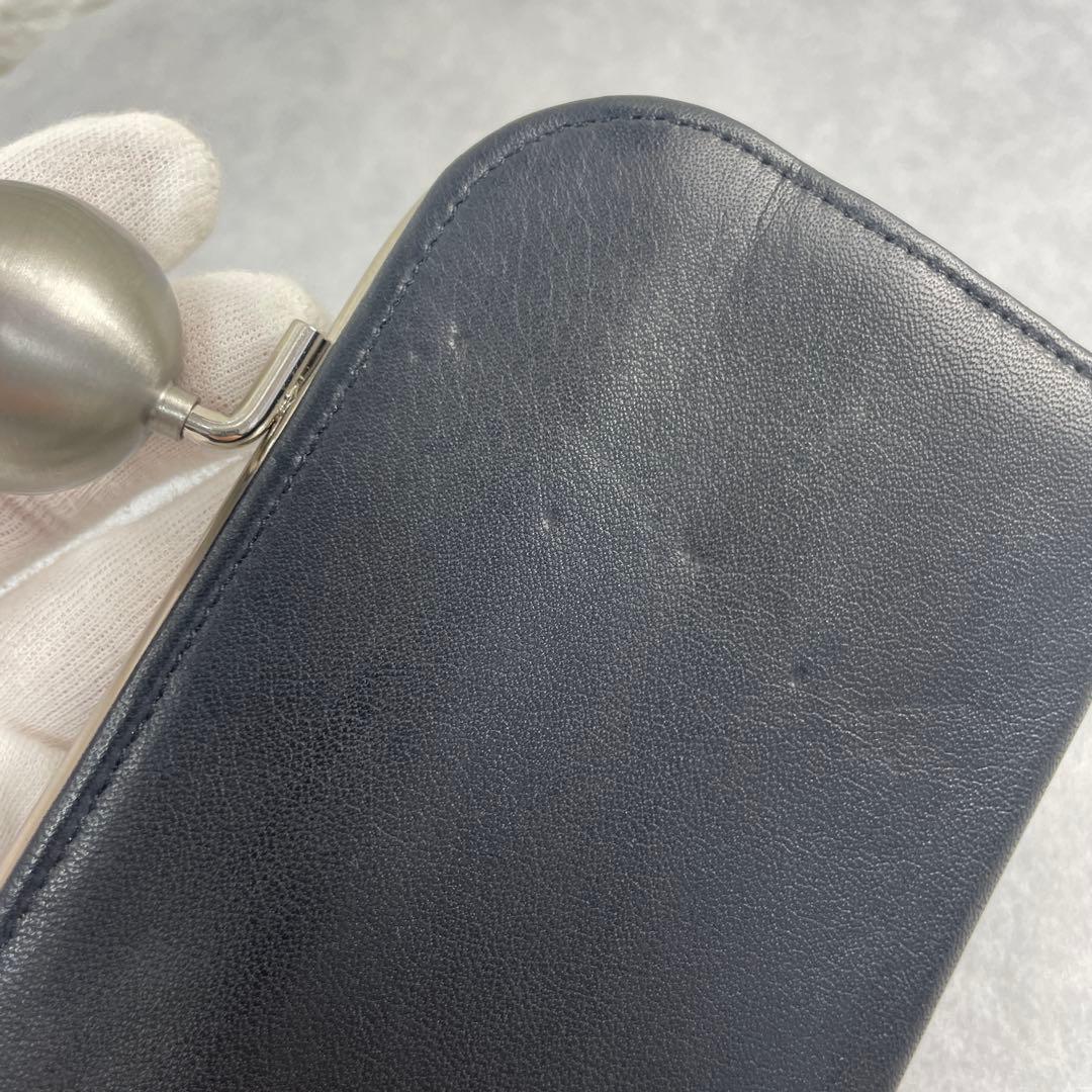 KAWA-KAWA/カワカワ、がま口財布、牛革、ブラック、日本製