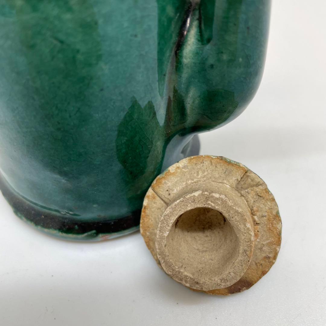 緑釉　清朝　茶道具　煎茶道具　中国　陶磁器　交趾焼　時代　骨董　蔵出