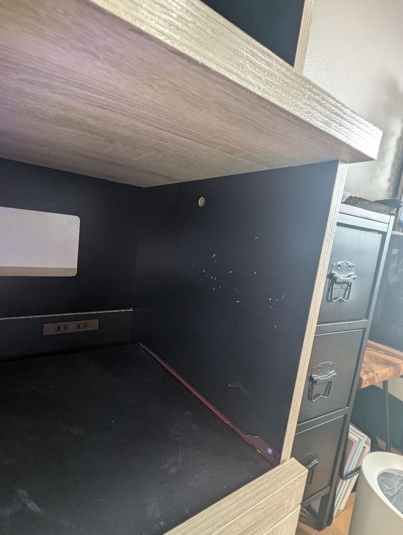 ワイエムワールド 食器棚 レンジボード 高さ180 幅60cm オーク