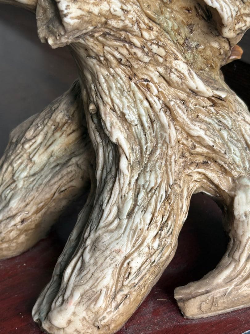 ワシミミズク　大きな置物　高さ57cm、18.8.kg フクロウ科　アンティーク