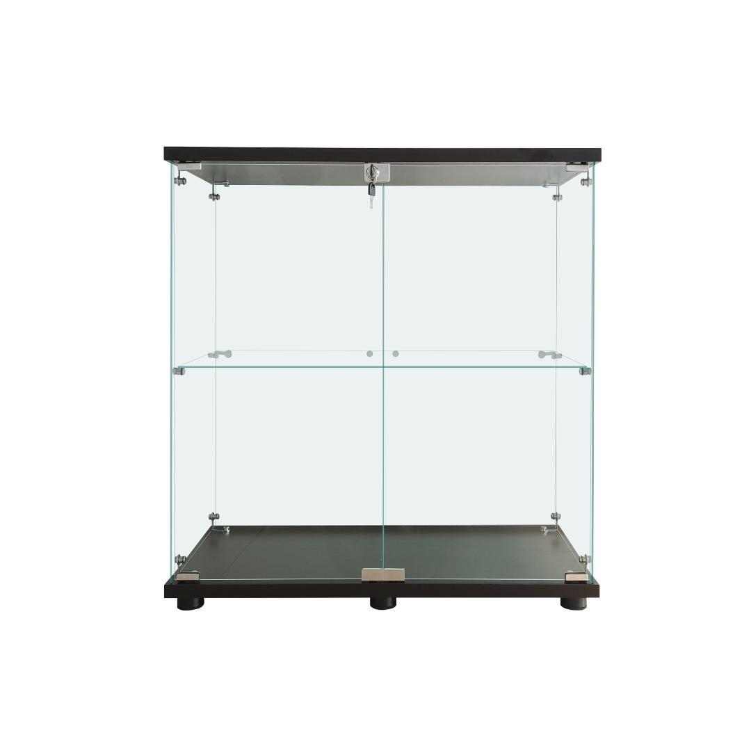 【新品】フィギュアケース 2段ワイド 棚 ブラック コレクションケース ガラス