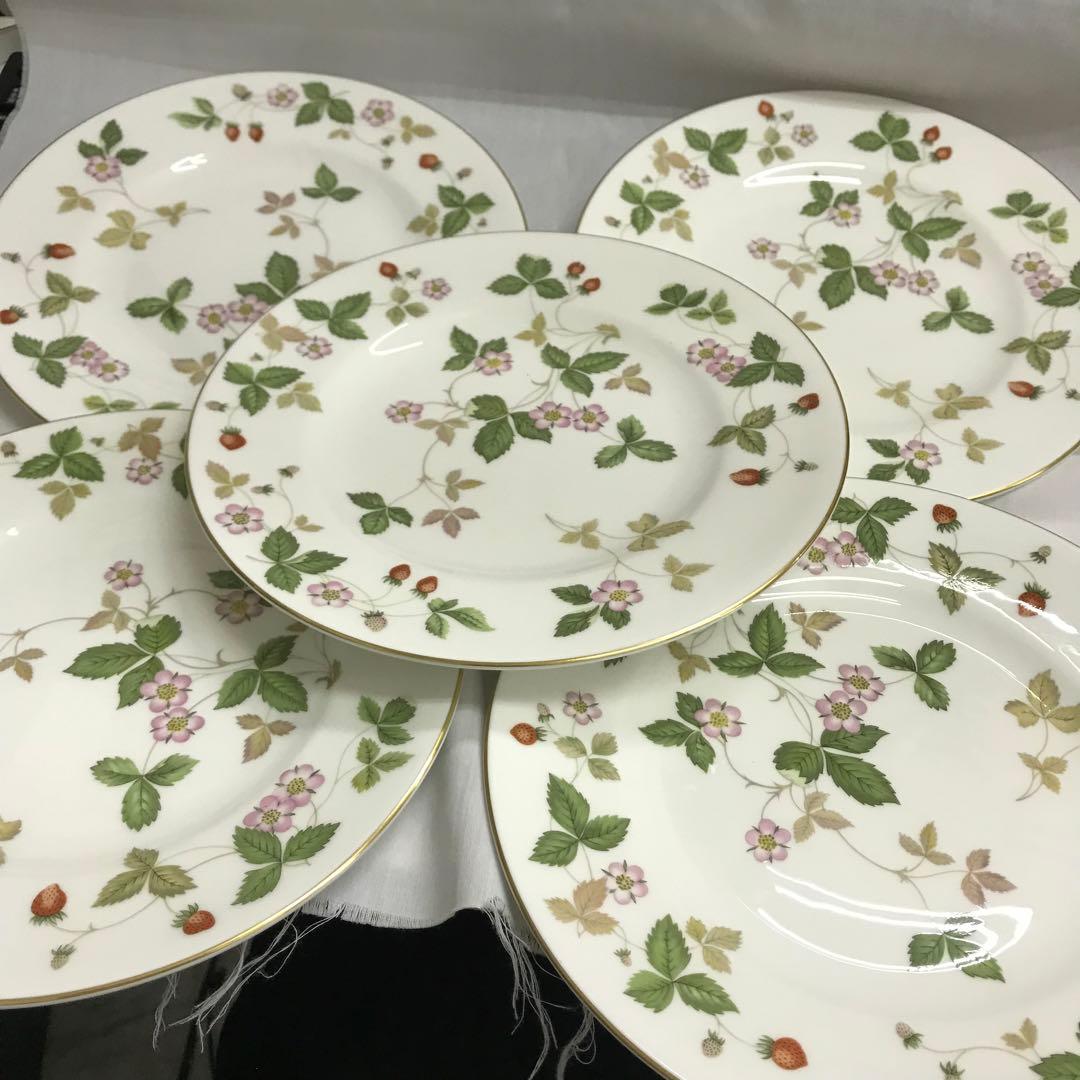 AO090　　ワイルドストロベリー　お皿　プレート　5枚