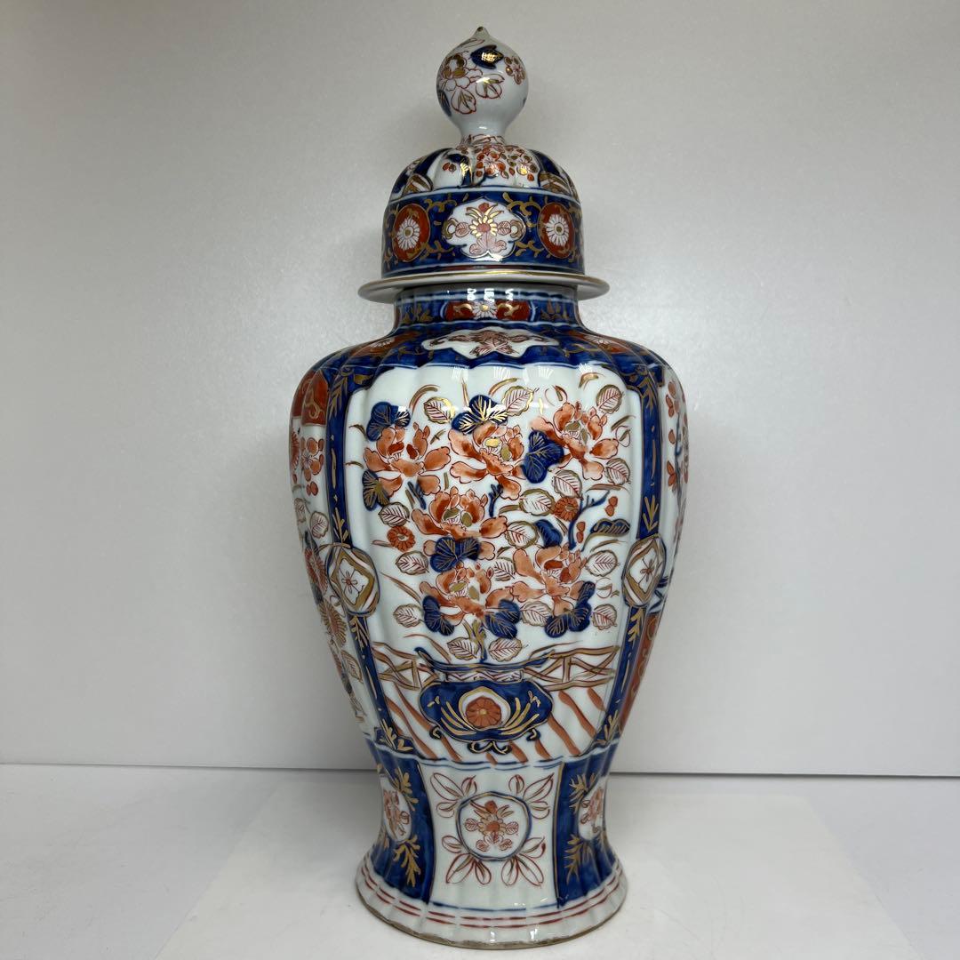 古伊万里　染綿沈香壺　高さ45㎝　東K8-0203① タルニ