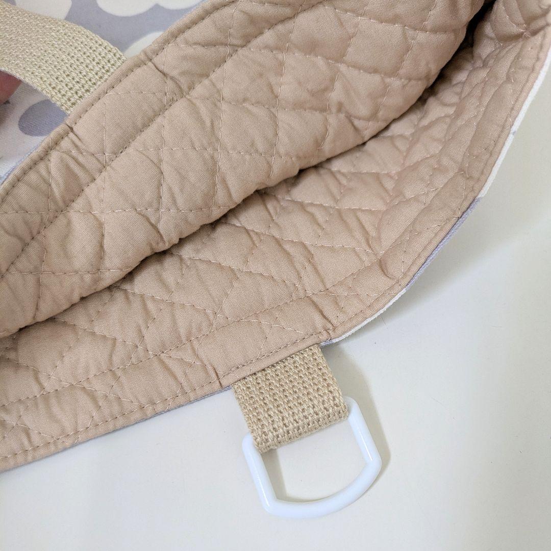 大きめレッスンバッグ、体操着袋、上履き袋、大きめお弁当袋　大花柄×くすみピンク