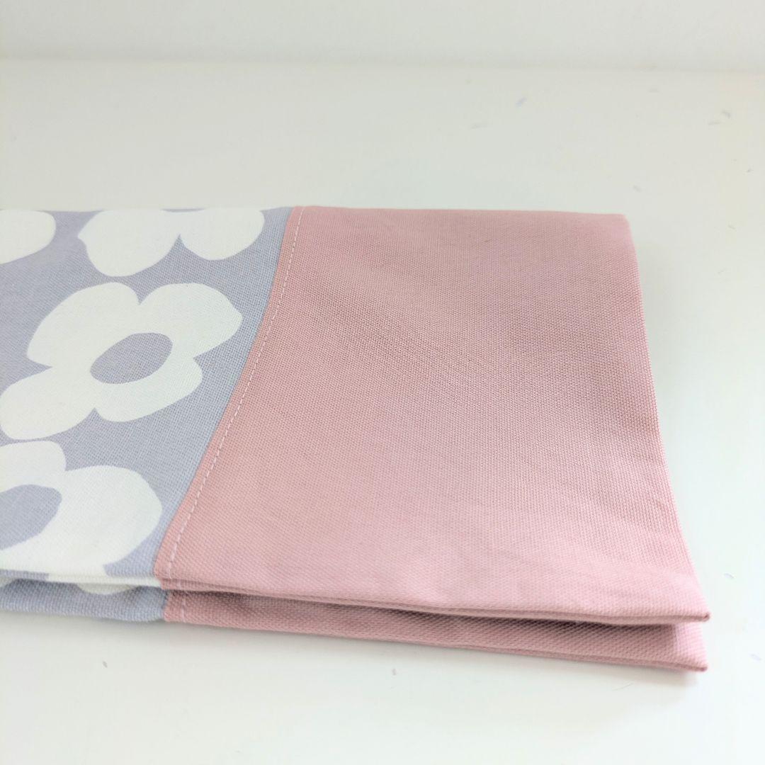 大きめレッスンバッグ、体操着袋、上履き袋、大きめお弁当袋　大花柄×くすみピンク