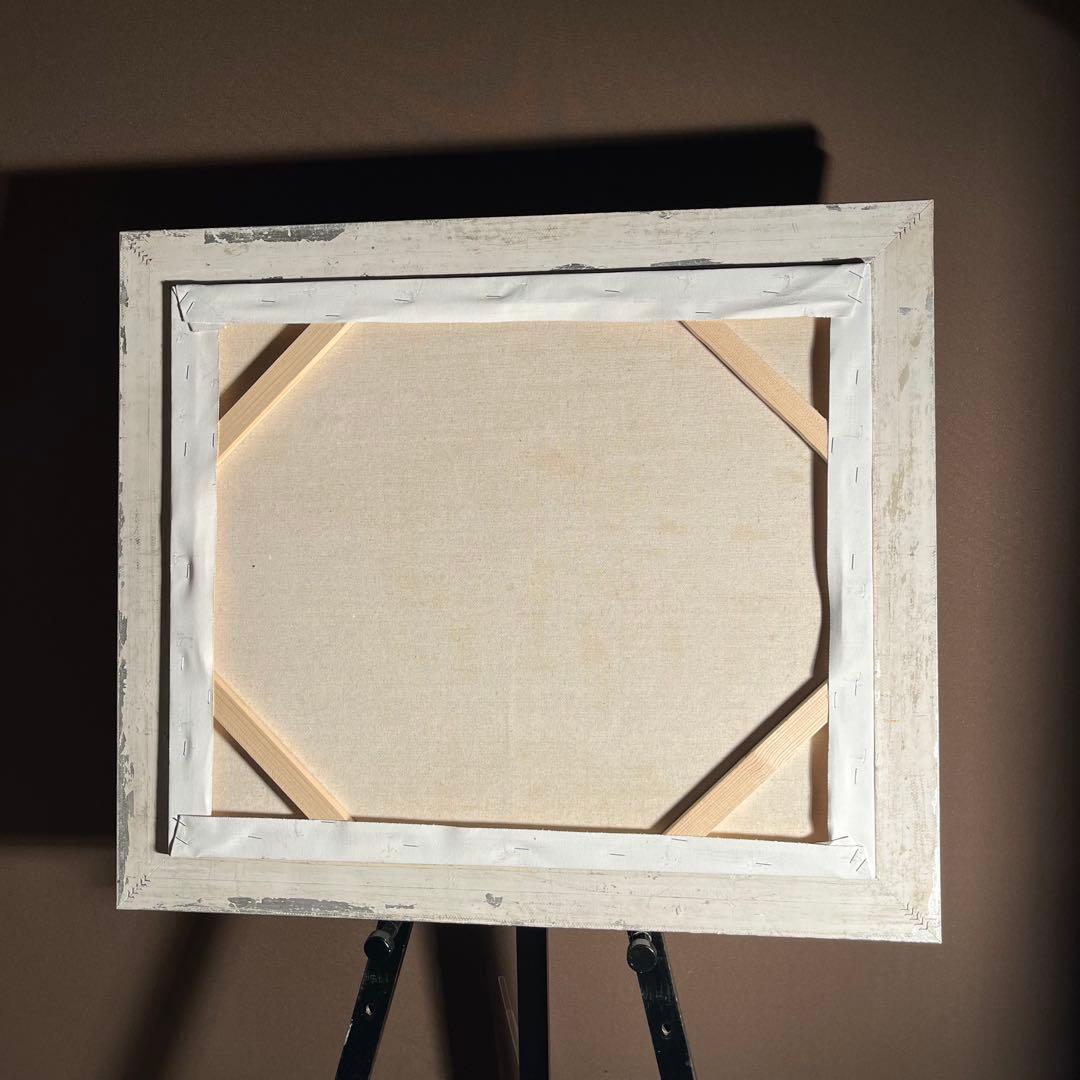 ★秀作★ 手書き油絵 ゴッホ ローヌ川の星月夜 肉筆絵画 額付き 油彩画