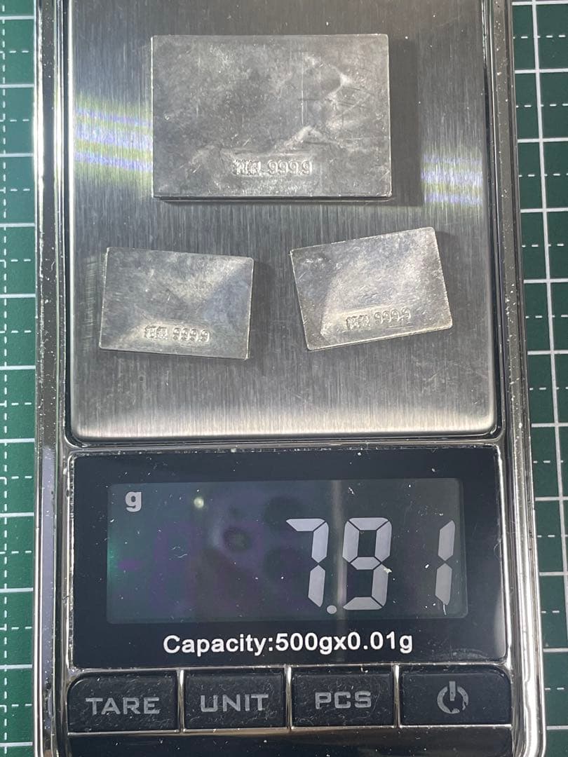 純銀レリーフ プレート ミニ 日本画彫刻3枚セット 7.91g