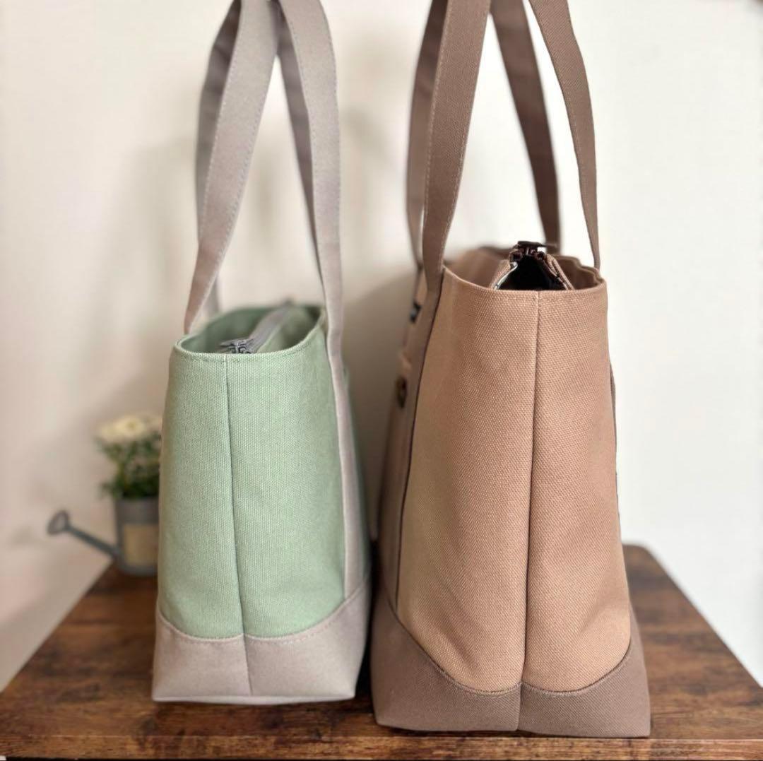 【☆n.k.d☆】あおりポケット付きトートバッグL 倉敷8号帆布　底板付き