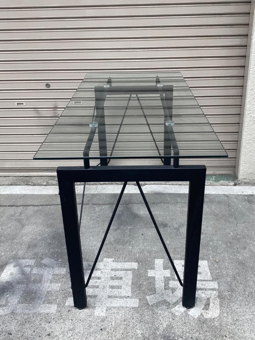 A513♠️ガラス天板 ワークテーブル ガラステーブル