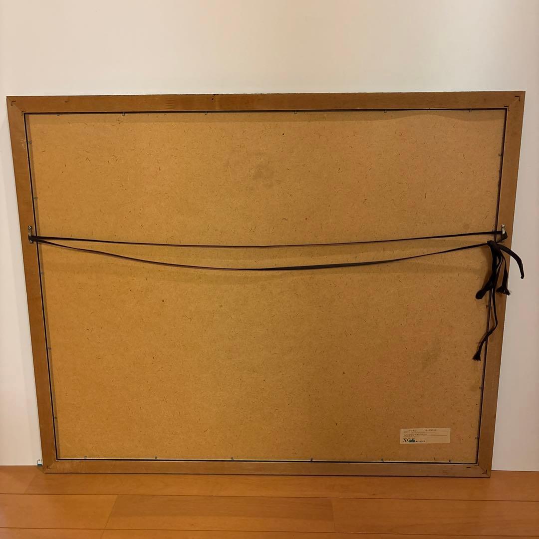 K*x様 ラッセン　ロマンスオブザシー　夕日　サンセット　クジラ　風景　版画　額