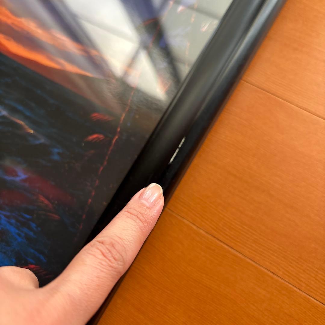 K*x様 ラッセン　ロマンスオブザシー　夕日　サンセット　クジラ　風景　版画　額