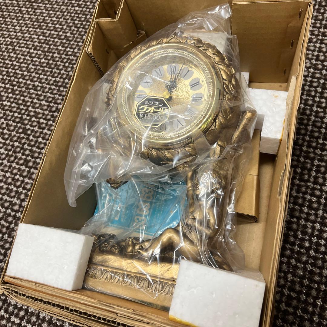 CITIZEN クォーツ置き時計　天使　新品未使用　極美品　昭和レトロ