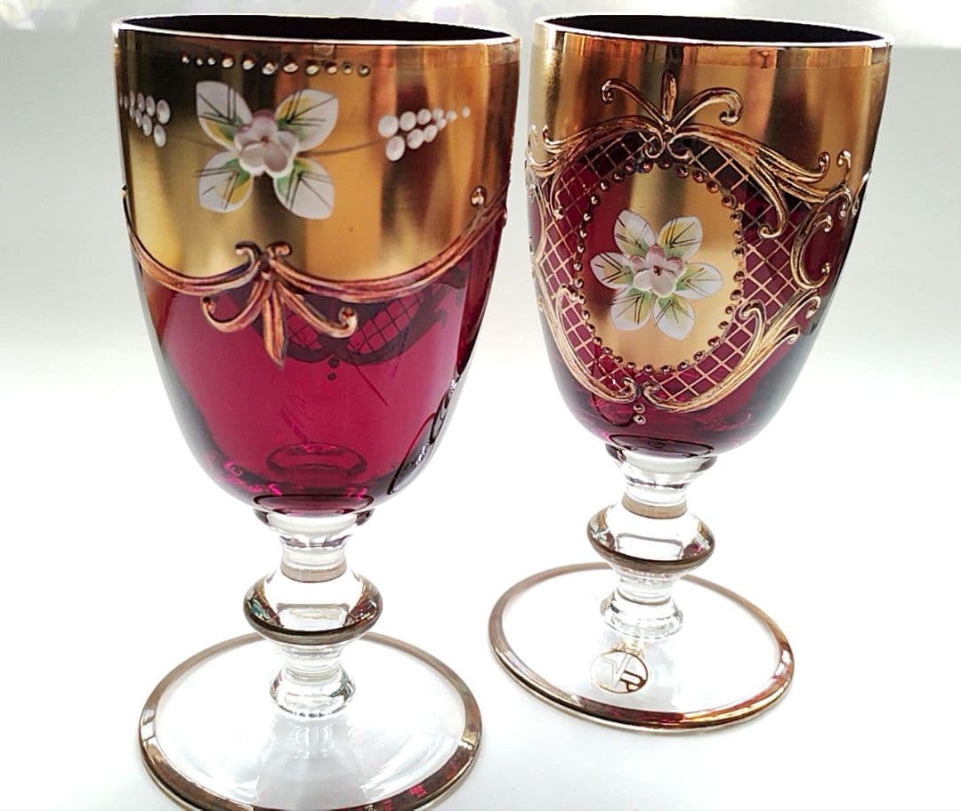 ベネチアン　ワイングラス2　6個可　LAGUNA MURANO GLASS