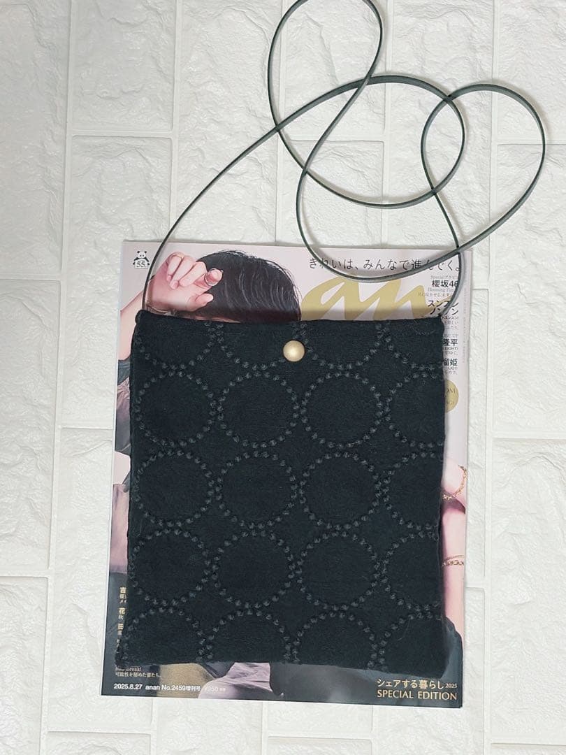 MIMAさま専用✤ハンドメイドショルダー◌黒×黒タンバリン柄