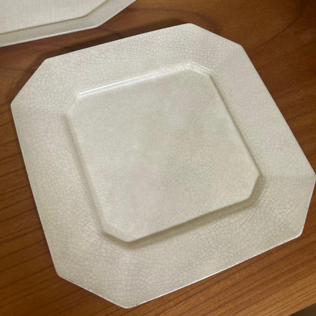 【美品】棚橋祐介　長々八角皿　四角皿　四角鉢　貫入　3点セット
