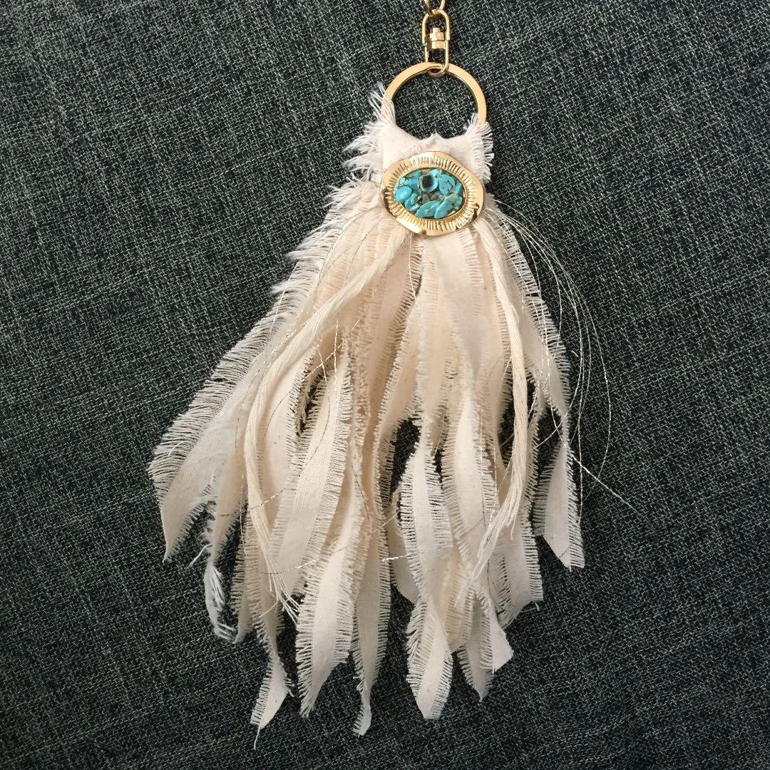 ６９ フリンジタッセルキーホルダー チャーム ロング★感謝セール価格★