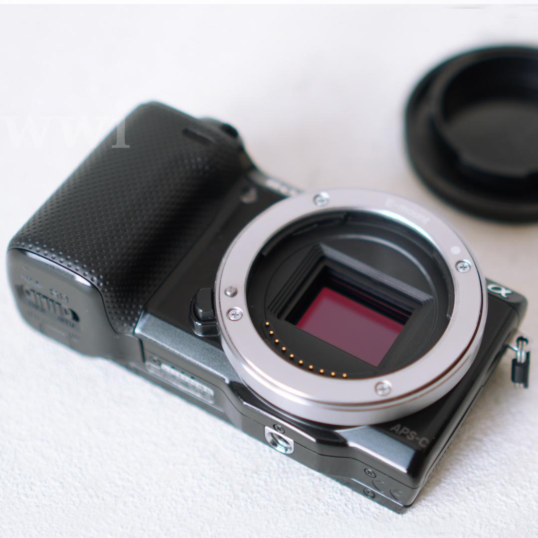 【美品】SONY NEX-5R ボディ ソニー　ブラック　バッテリー3個付