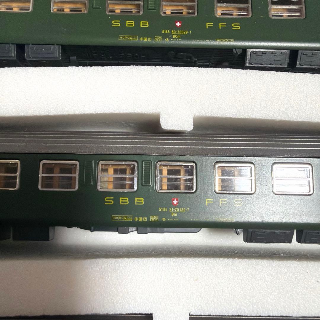 スイス連邦鉄道（SBB）のRIC客車（鉄道模型）