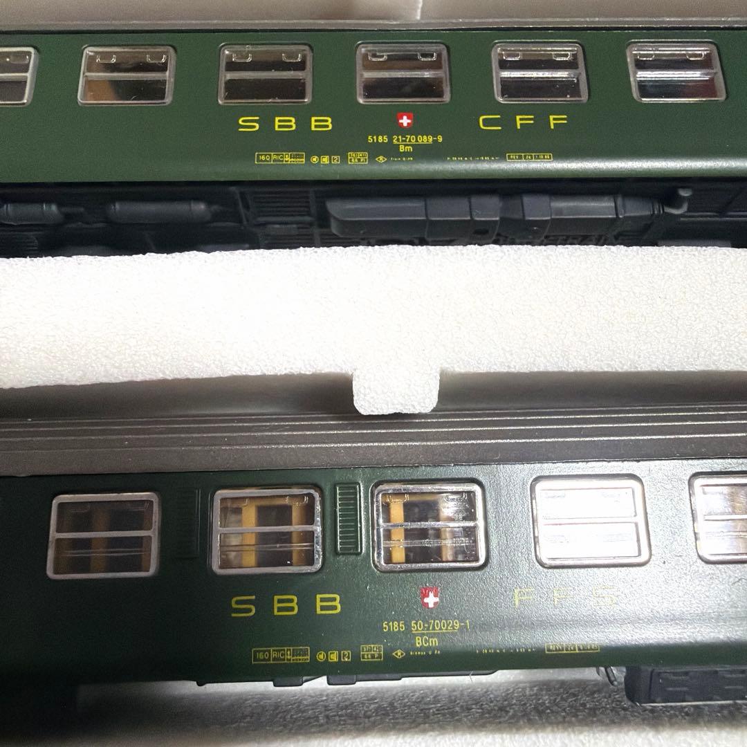 スイス連邦鉄道（SBB）のRIC客車（鉄道模型）