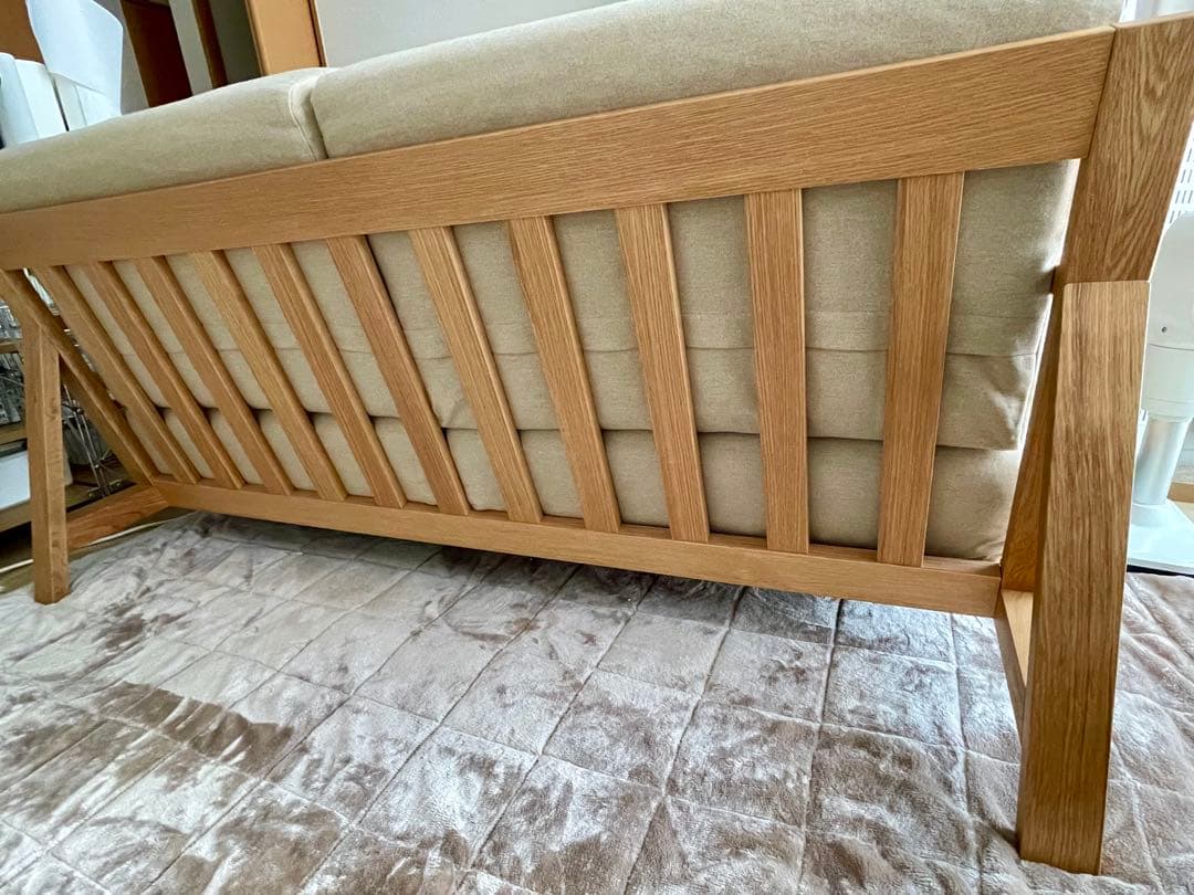 無印良品　ウレタンポケットコイルソファ２．５シーター（ベージュ）