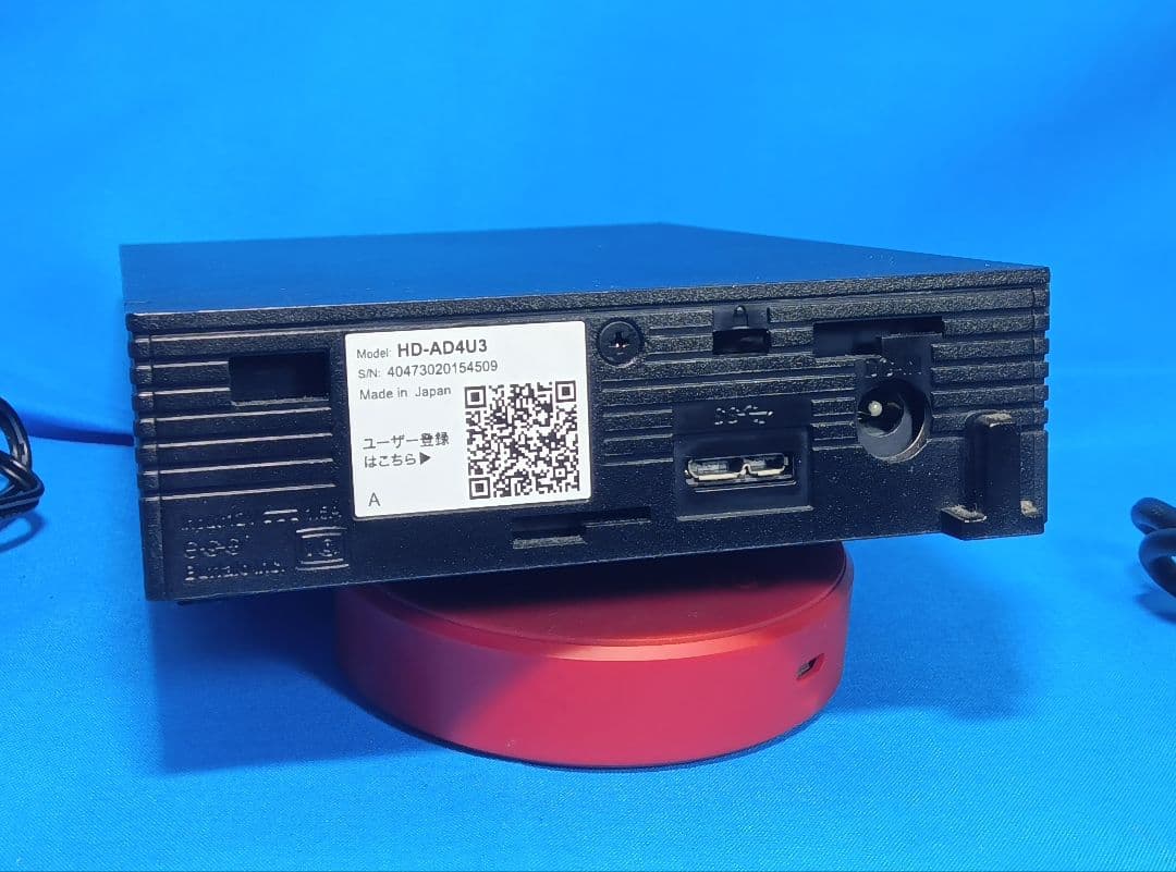 動作品 BUFFALO 外付けHDD 4TB USB3.1対応 HD-AD4U3