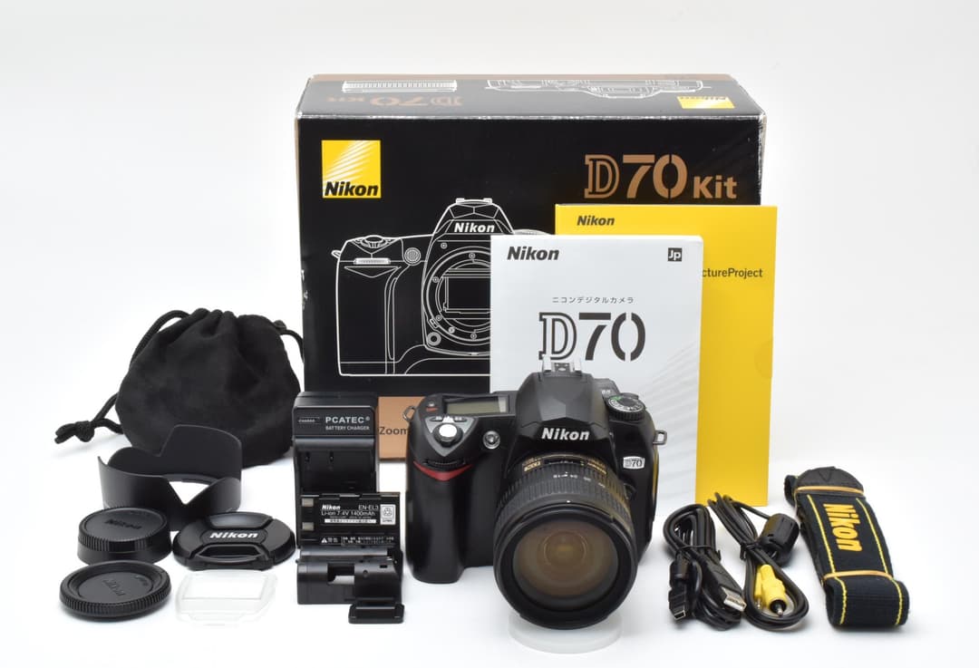 美品 Nikon D70 スマホ転送OK レンズセット 元箱 #9764