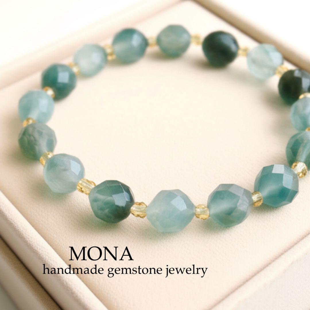 【blue.ks】No.3 アメジスト&クレイジーレースアゲート共生トップ