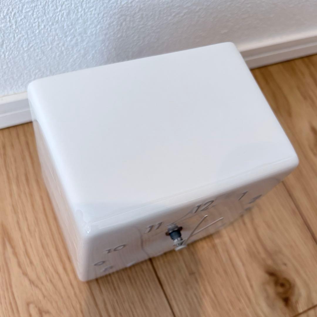 CHAMBRE 置き時計 シャンブル 時計 置時計 陶器 グレー unico