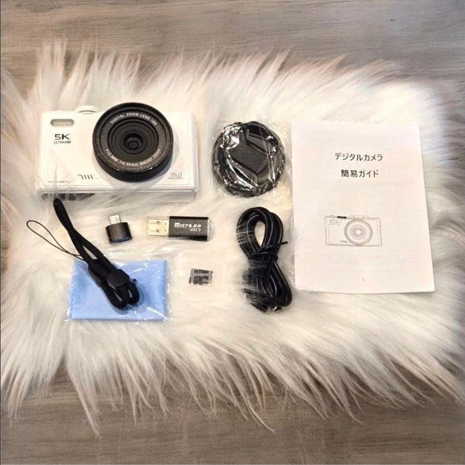 a113【高画質5K録画】デジタルカメラ 7500万画素 Wi-Fi 軽量