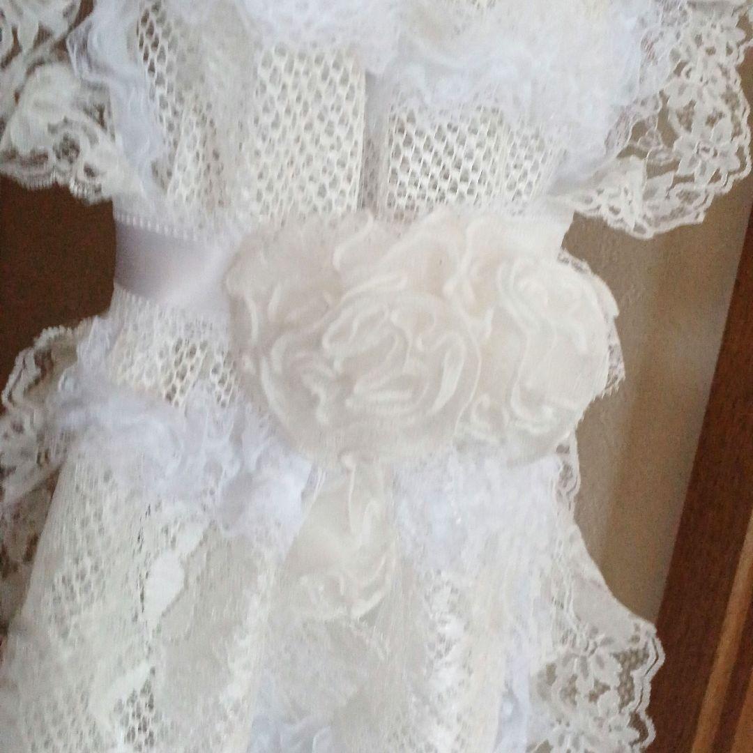 カフェカーテン【梅ばあちゃん様　オーダー品　可愛いフリフリレースのれん】