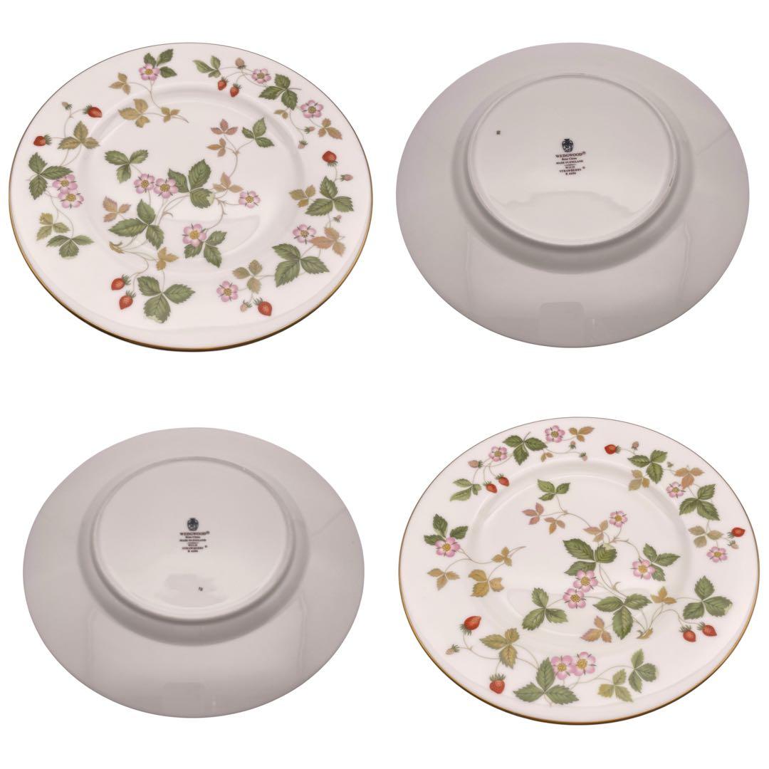【美品】ウェッジウッド ワイルドストロベリー プレート＆カップ 4セット　まとめ