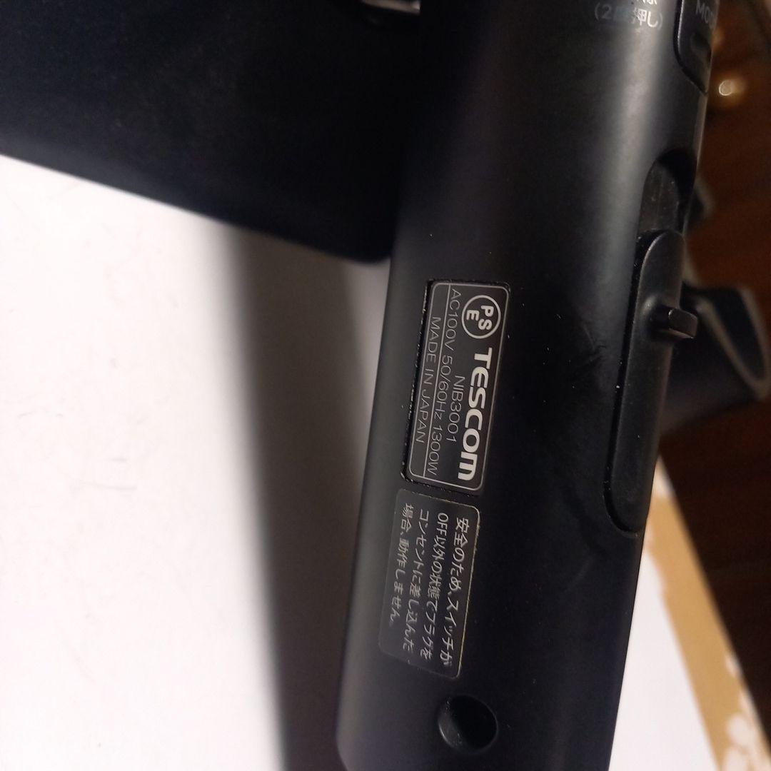 Tescom NIB3001ハンドヘルドヘアドライヤー ブラック強風量タイプ