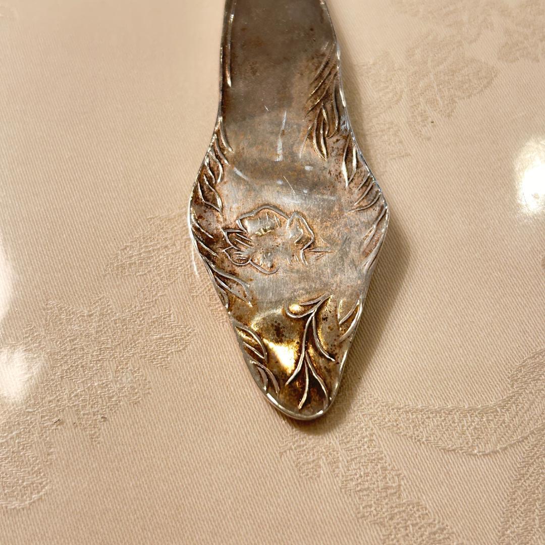 ♥アンティーク調 ケーキサーバー 銀メッキ 彫刻装飾 ヴィンテージ