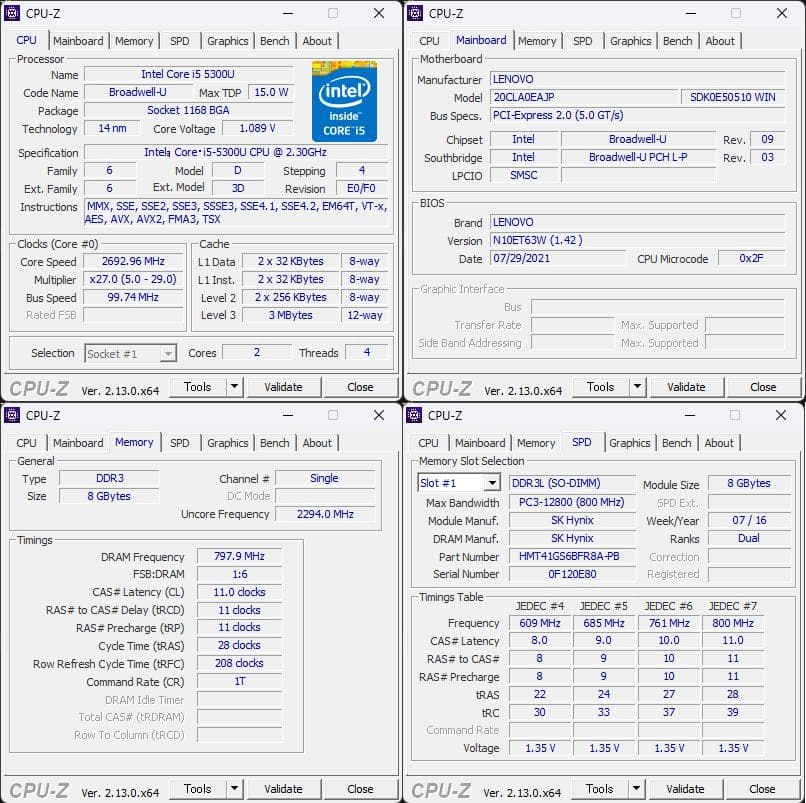 Windowsノート本体 Lenovo Thinkpad X250 (i5/8GB/128GB+16GB)