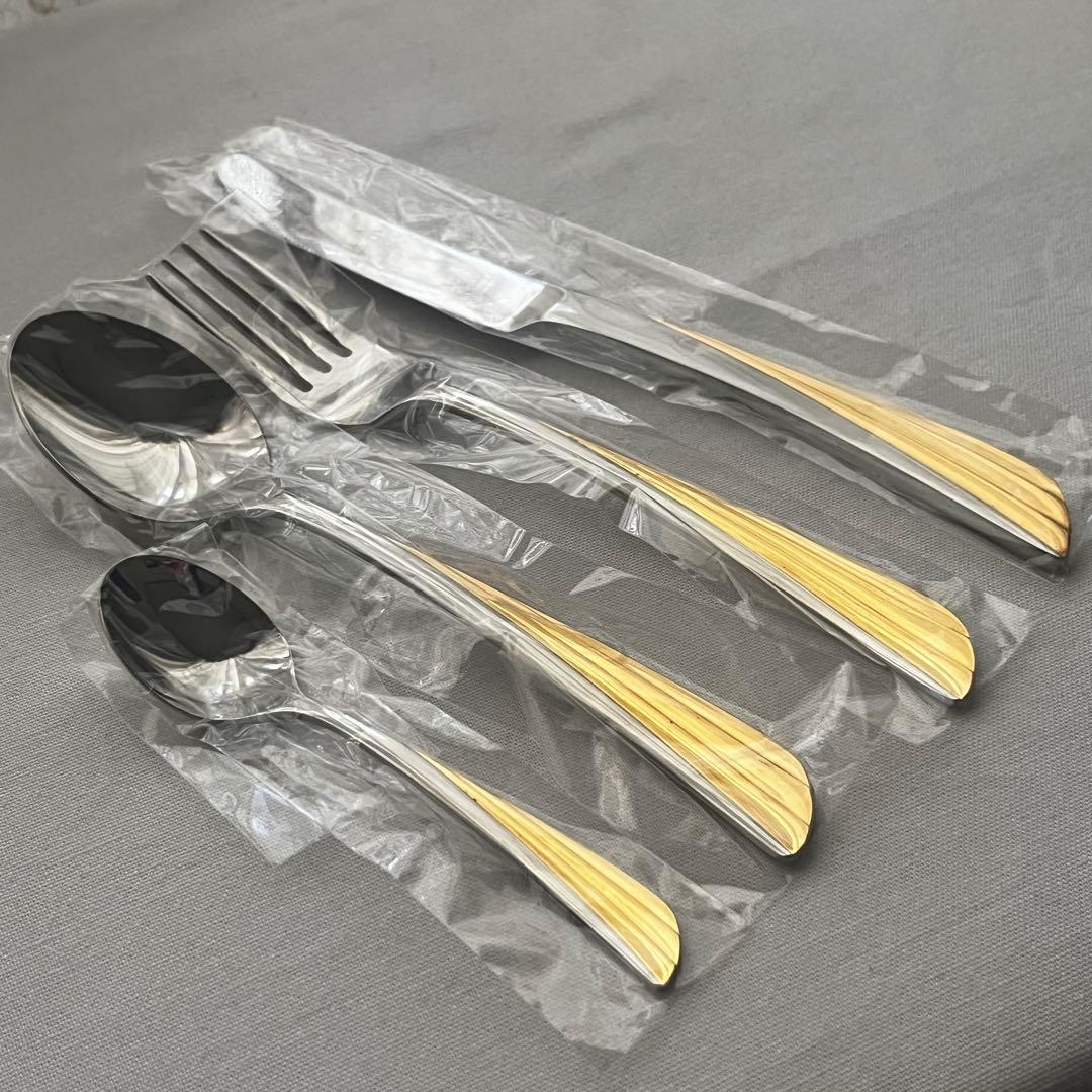 ノリタケ ゴールドウィング ステンレス 金彩 カトラリー スプーン 20本