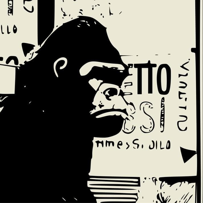 モンキーショッパー アートパネル ポスター 607mm×607mm