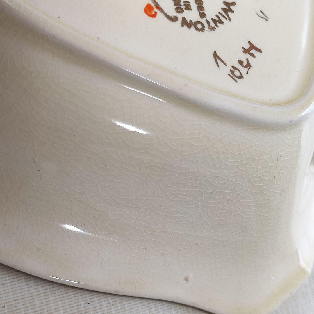 英国アンティーク　ロイヤルウィントン　チンツ柄　ミニトレイ　手描き