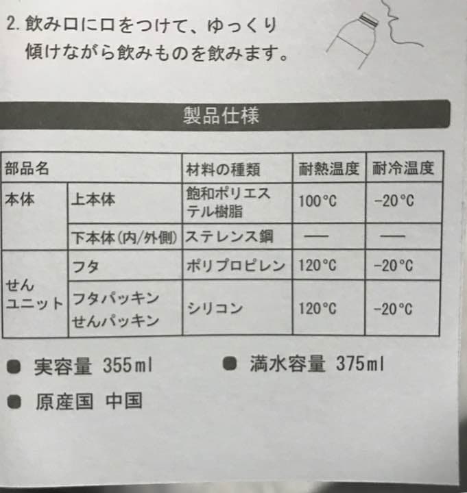 SAKURA2018ダブルウォールステンレスボトルレイヤードフラワー355ml
