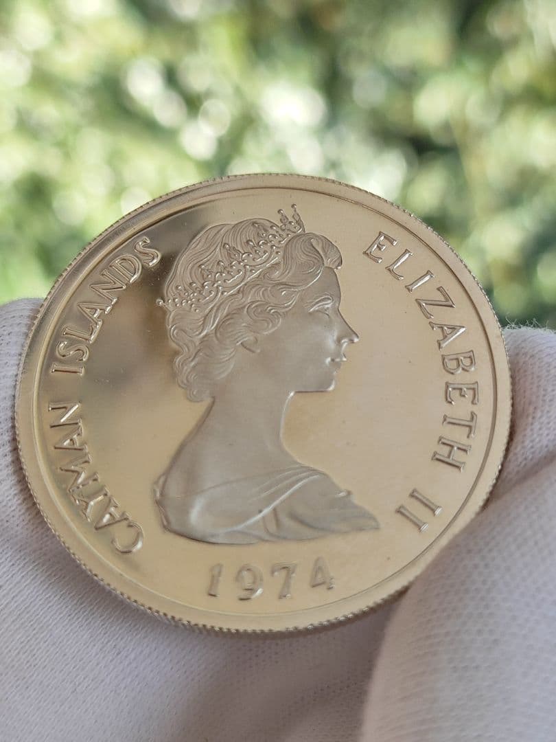 ケイマン諸島　５ドルプルーフ銀貨　シルバー１９７４年