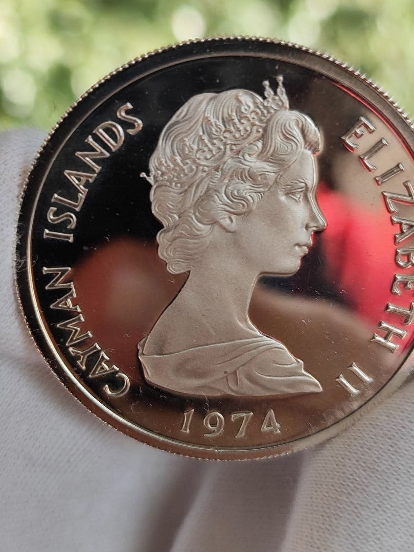 ケイマン諸島　５ドルプルーフ銀貨　シルバー１９７４年