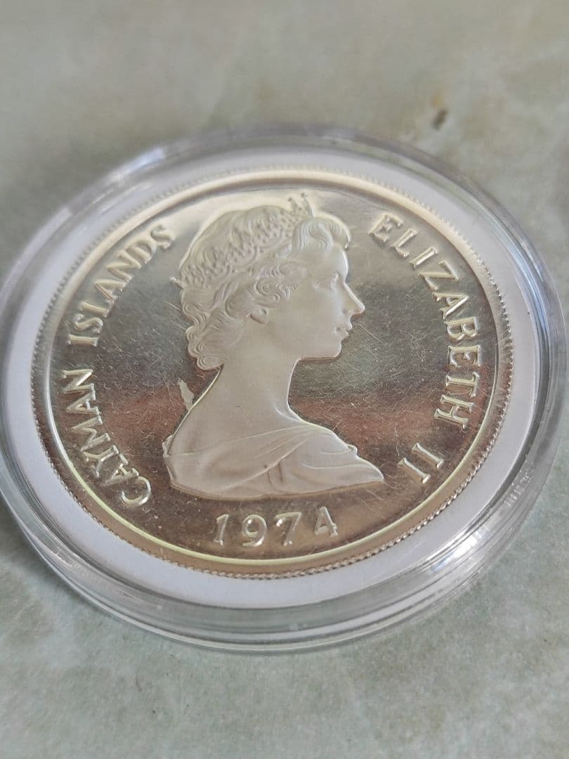ケイマン諸島　５ドルプルーフ銀貨　シルバー１９７４年