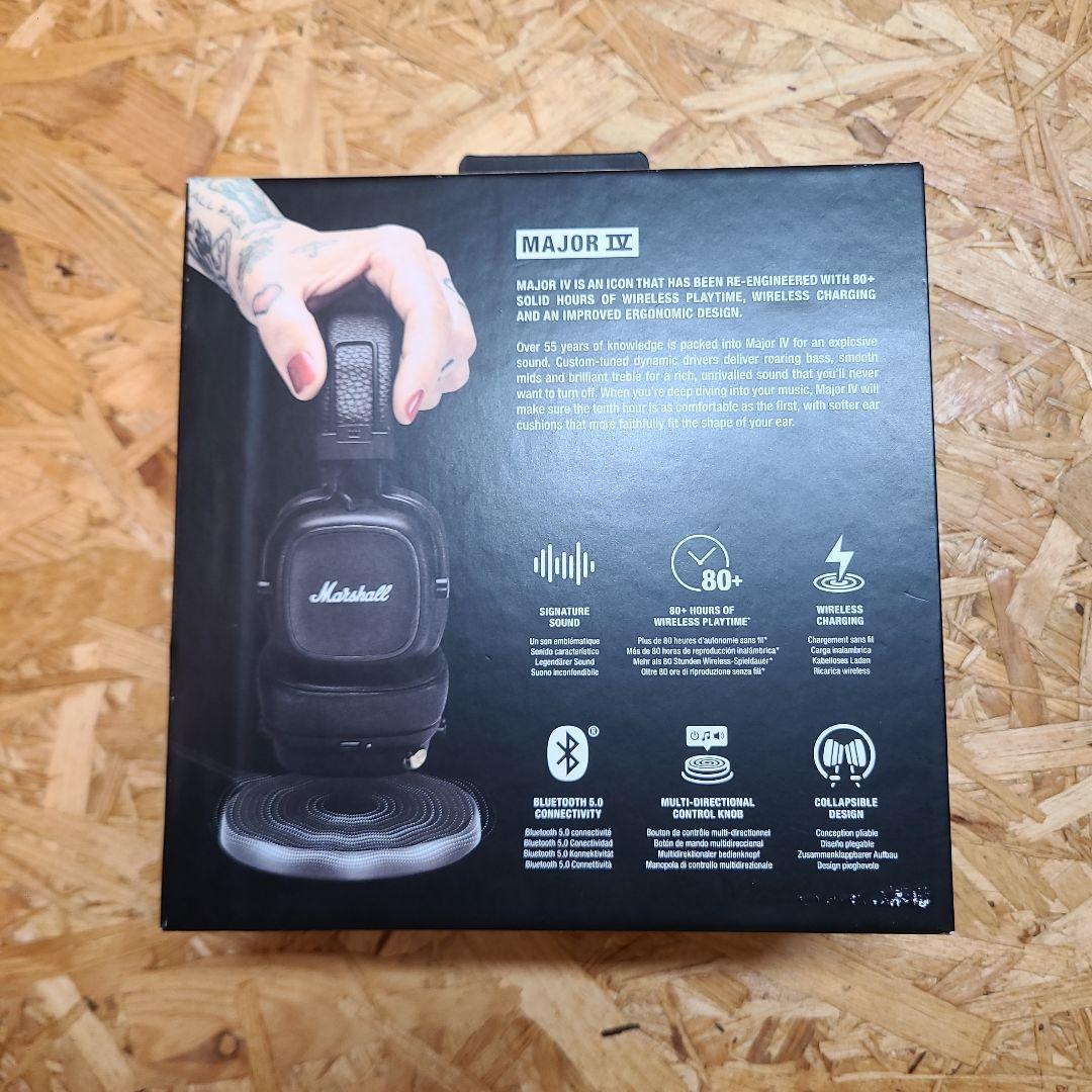 Marshall マーシャル MAJOR IV ブラック ワイヤレス ヘッドホン