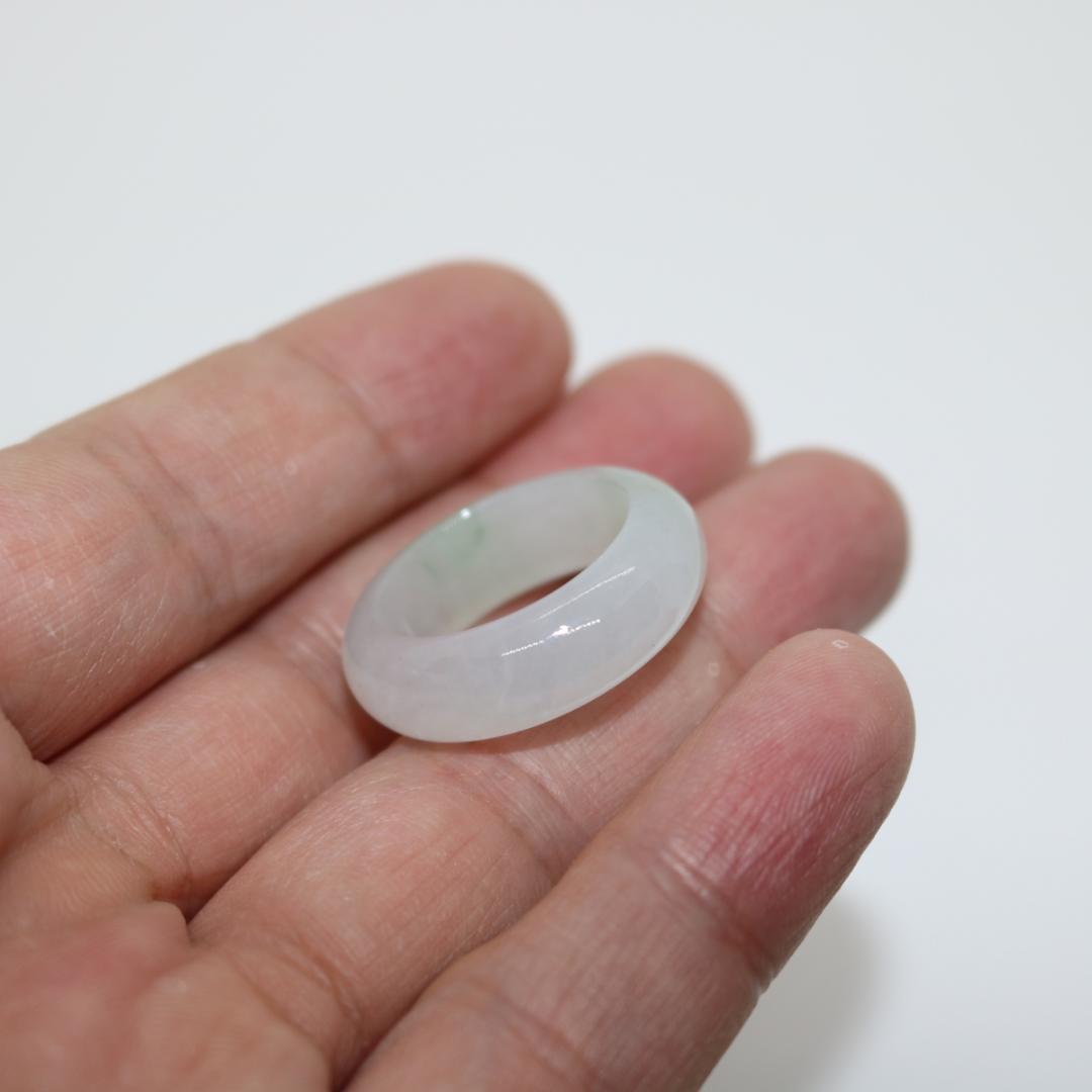 19/20号　 指輪 リング ミャンマー天然翡翠　ジェイダイト　ヒスイ　A貨