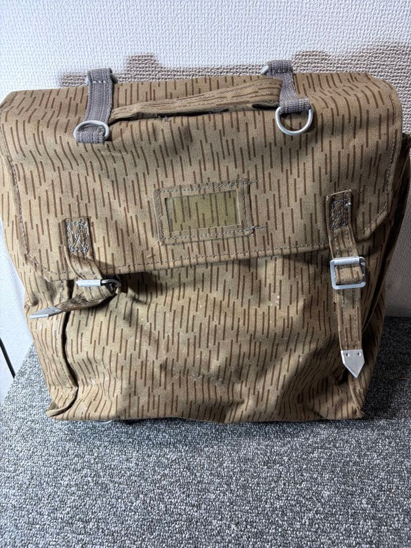 ブラウンストライプバッグ 中型